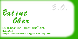 balint ober business card